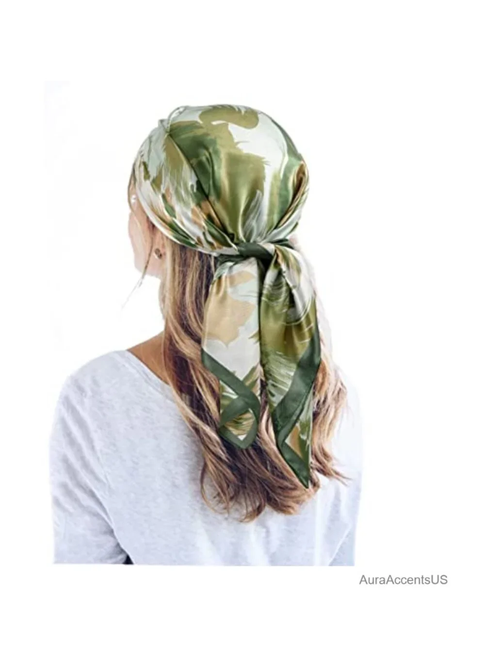 35 Inch Satin Square Head Scarf Lightweight Hair Wraps for Women
